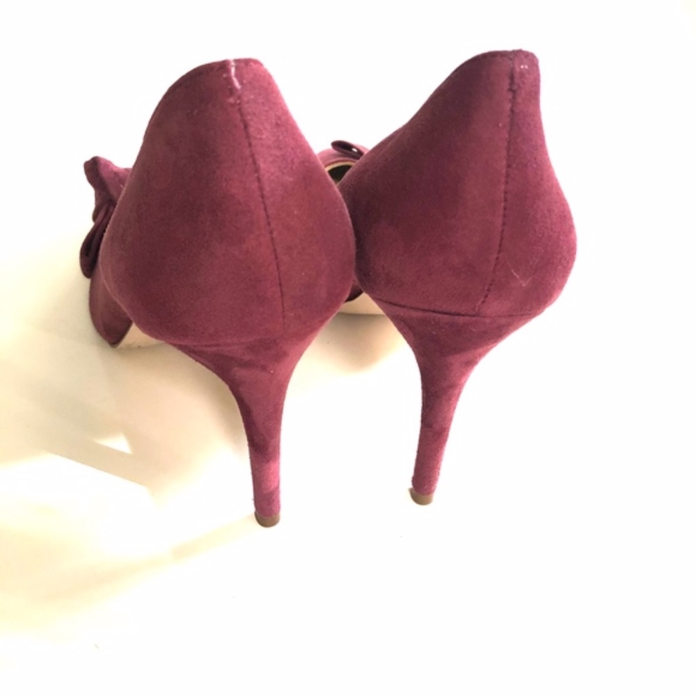 Ann Taylor Violetta Suede Burgundy Heels - Picture 5 of 8